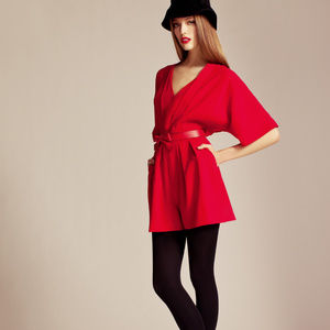 Red Obi Playsuit Romper